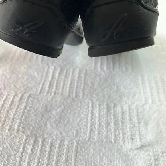 Amalfi leather black snakeskin loafers size 6 1/2b - Picture 7 of 8